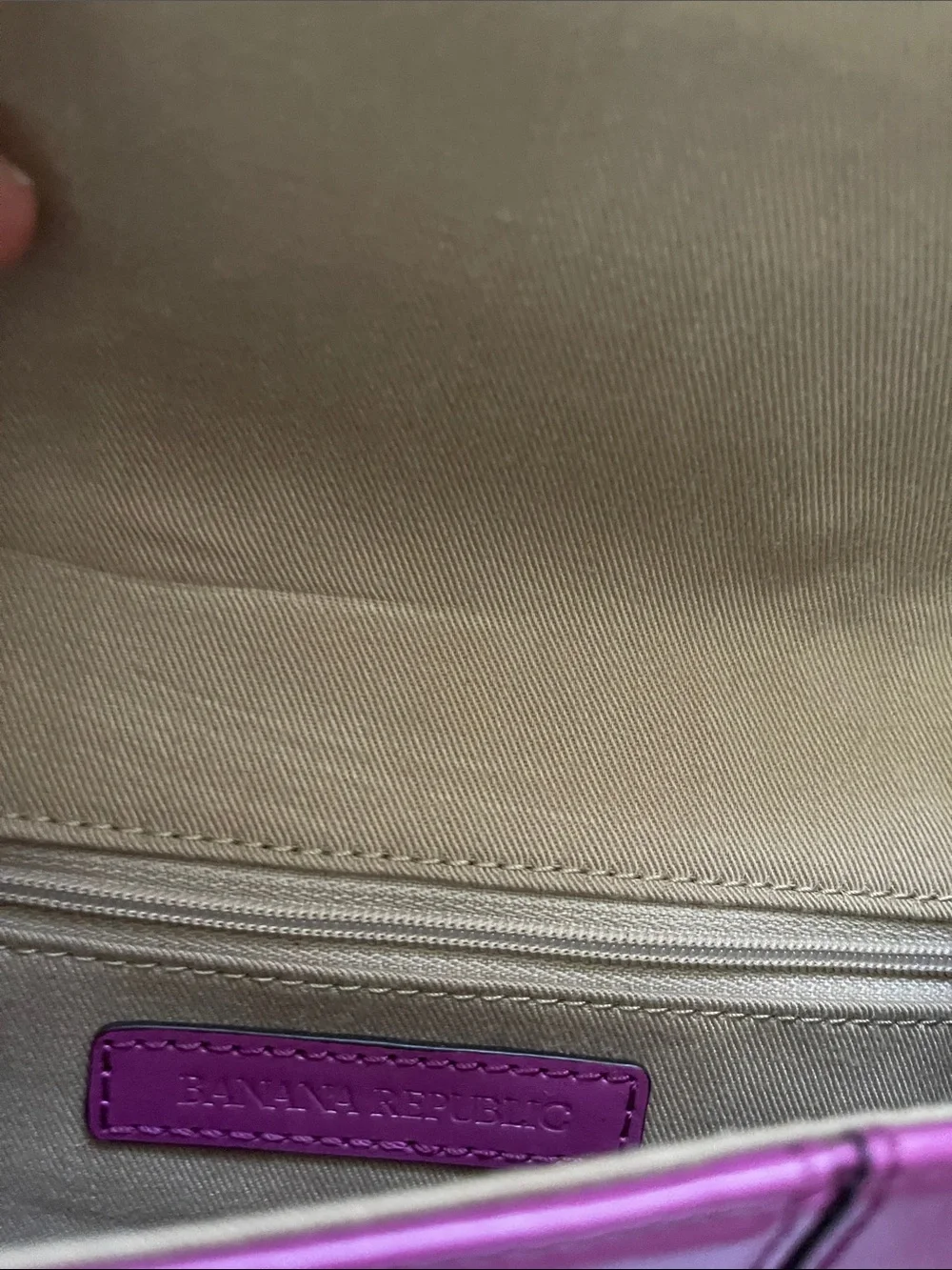 Banana Republic Magenta Envelope Clutch with Gold Chain